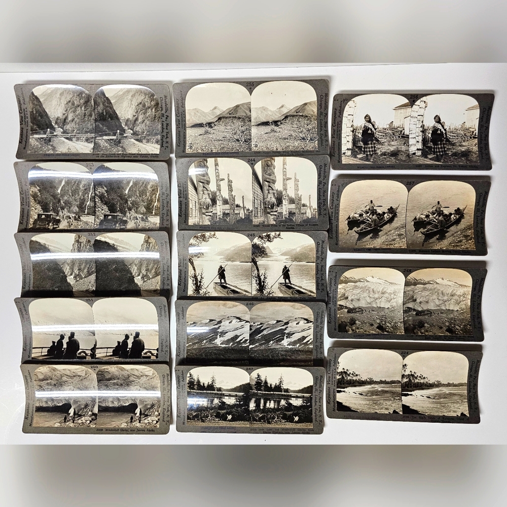 Vintage Keystone Viewing Co. Stereoscope Cards (Color & Black & White)